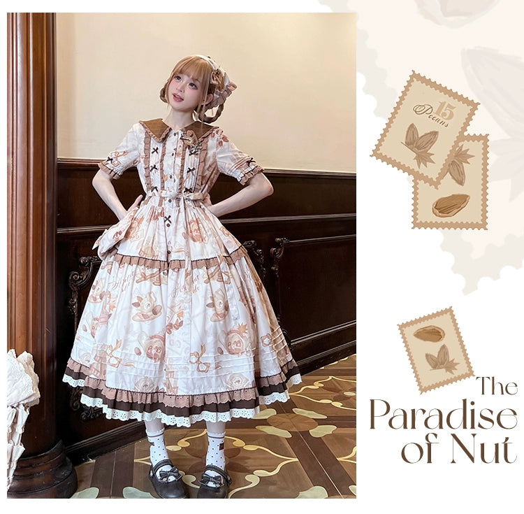 [Pre-orders available until 9/11] The Paradise of Nuts Short-sleeved dress, short length