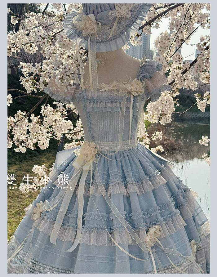 【受注予約4/28まで】Camellia Dream スクエアネックワンピース・ロング丈