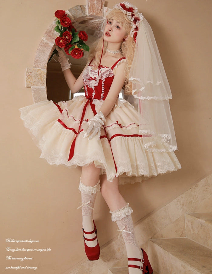 【受注予約1/23まで】Silk Ballet ジャンパースカート・ミドル丈
