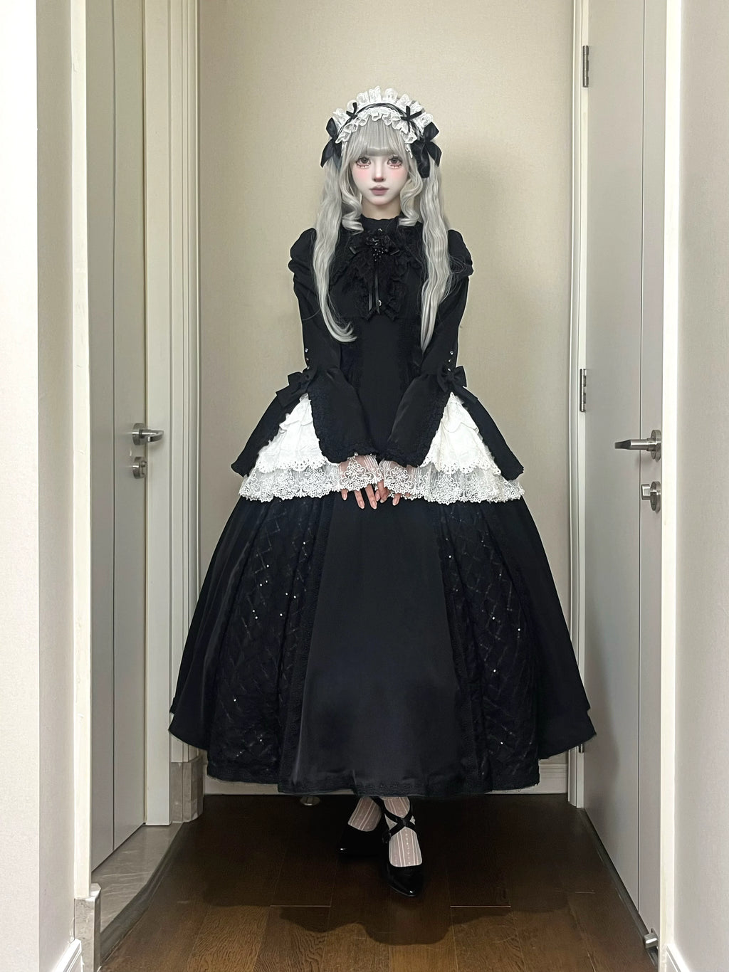 【受注予約11/4まで】Silver Mist 姫袖ゴシックワンピース