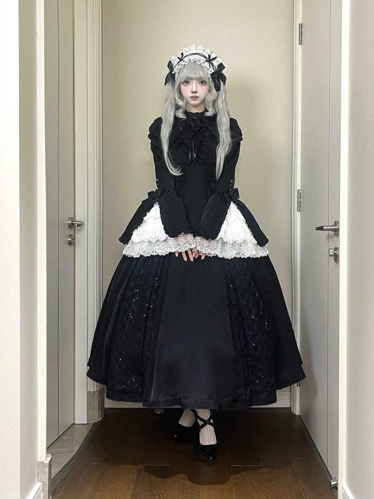 【受注予約11/4まで】Silver Mist 姫袖ゴシックワンピース