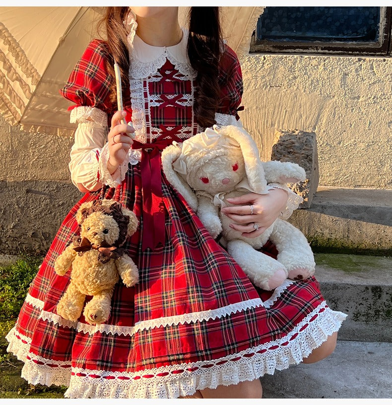 【受注予約5/21まで】Laura's Doll 付け袖付ワンピース・全5色