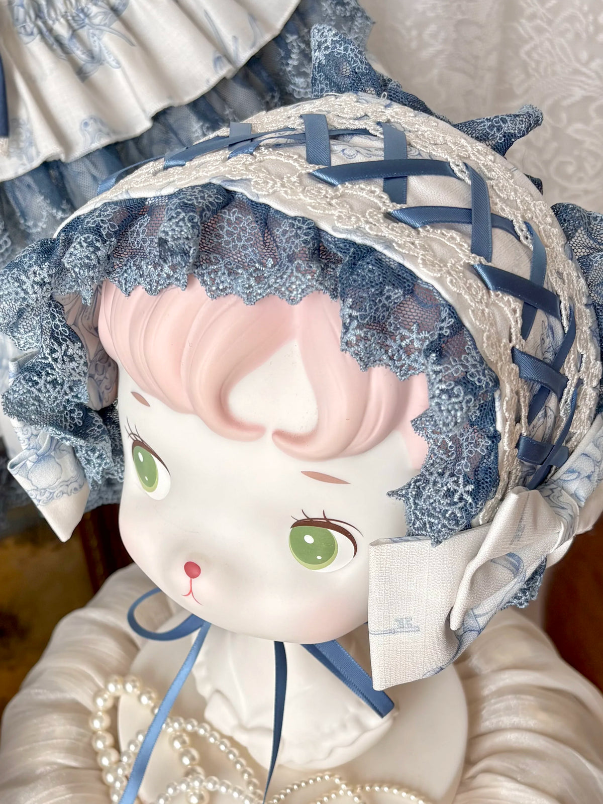 Blue Floral Rose ヘッドドレス・カチューシャ