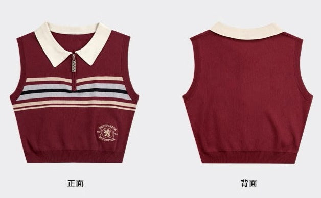 [Pre-order] Hogwarts School of Witchcraft and Wizardry sleeveless polo knit