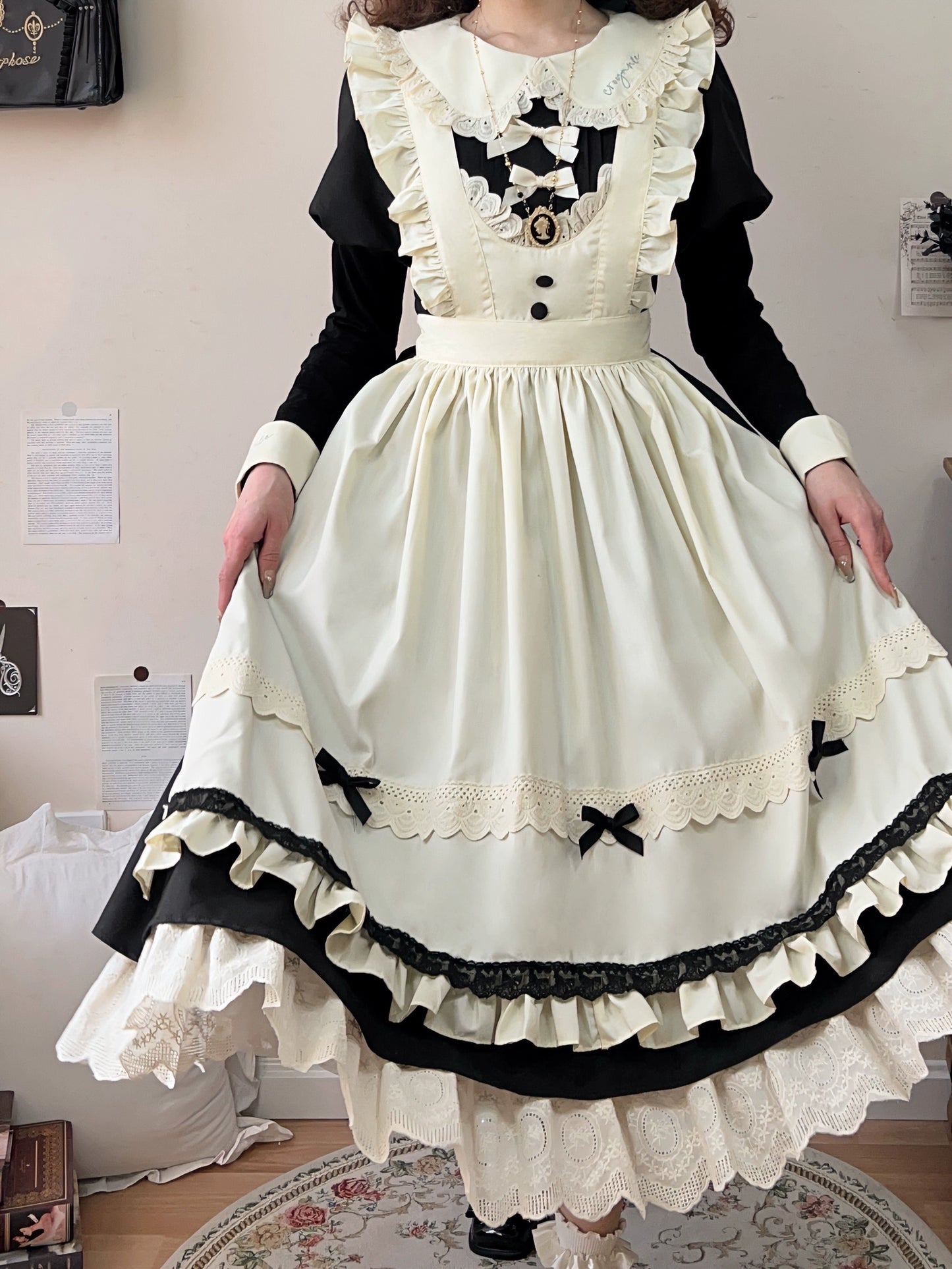 Classical Maid Ribbon Dress