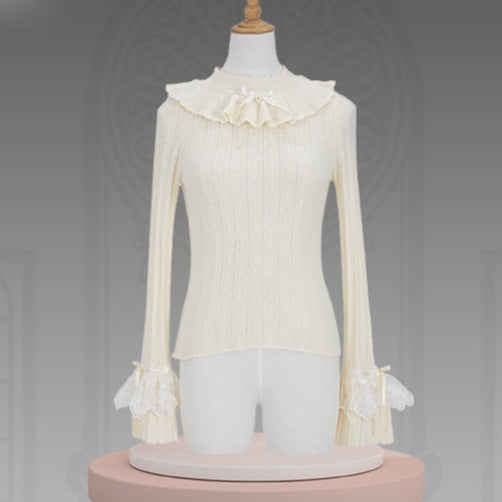 [Sale period ended] Evensong Frilled Lace Knit