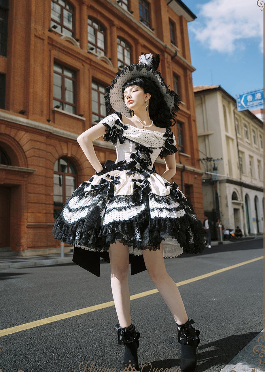 【受注予約11/23まで】The Nightingale of Paris モノトーンドレス・ショートタイプ