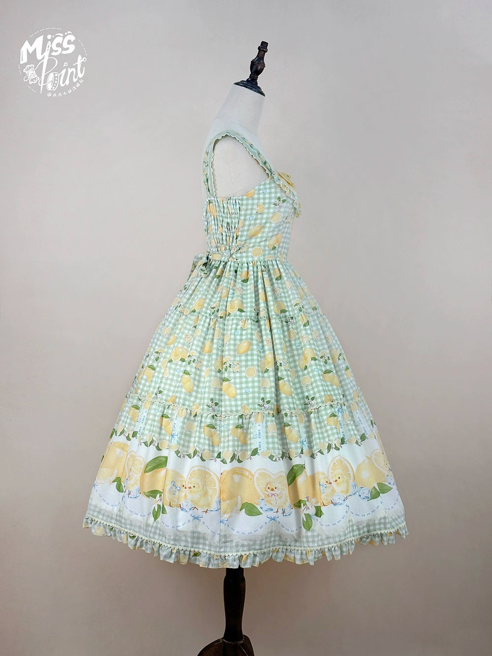 【予約販売】Lemon Sweetie プリントジャンパースカート・ロング丈