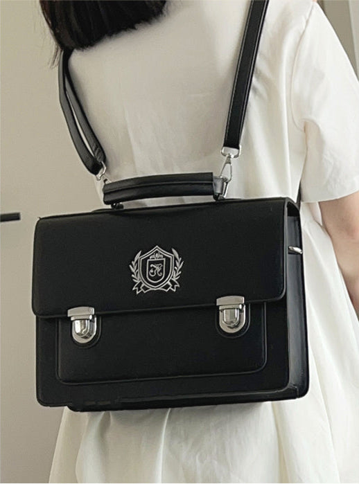 スクール風 ショルダーストラップ付3wayバッグ