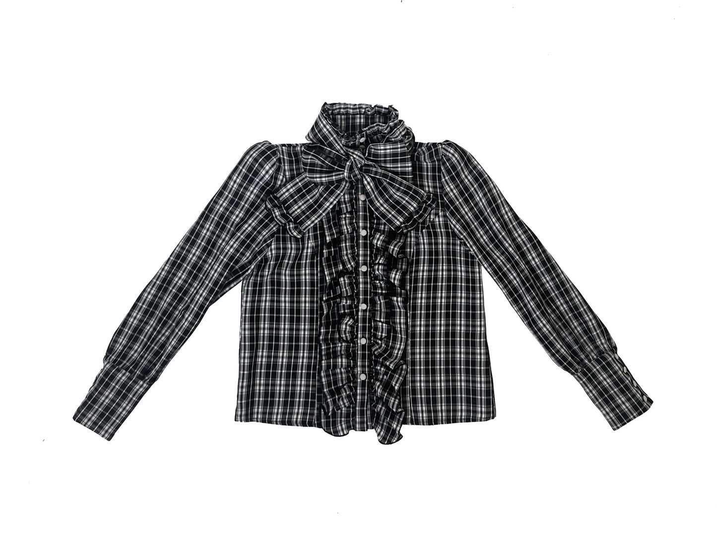 Doll's House リボンタイフリルブラウス チェック柄全5色