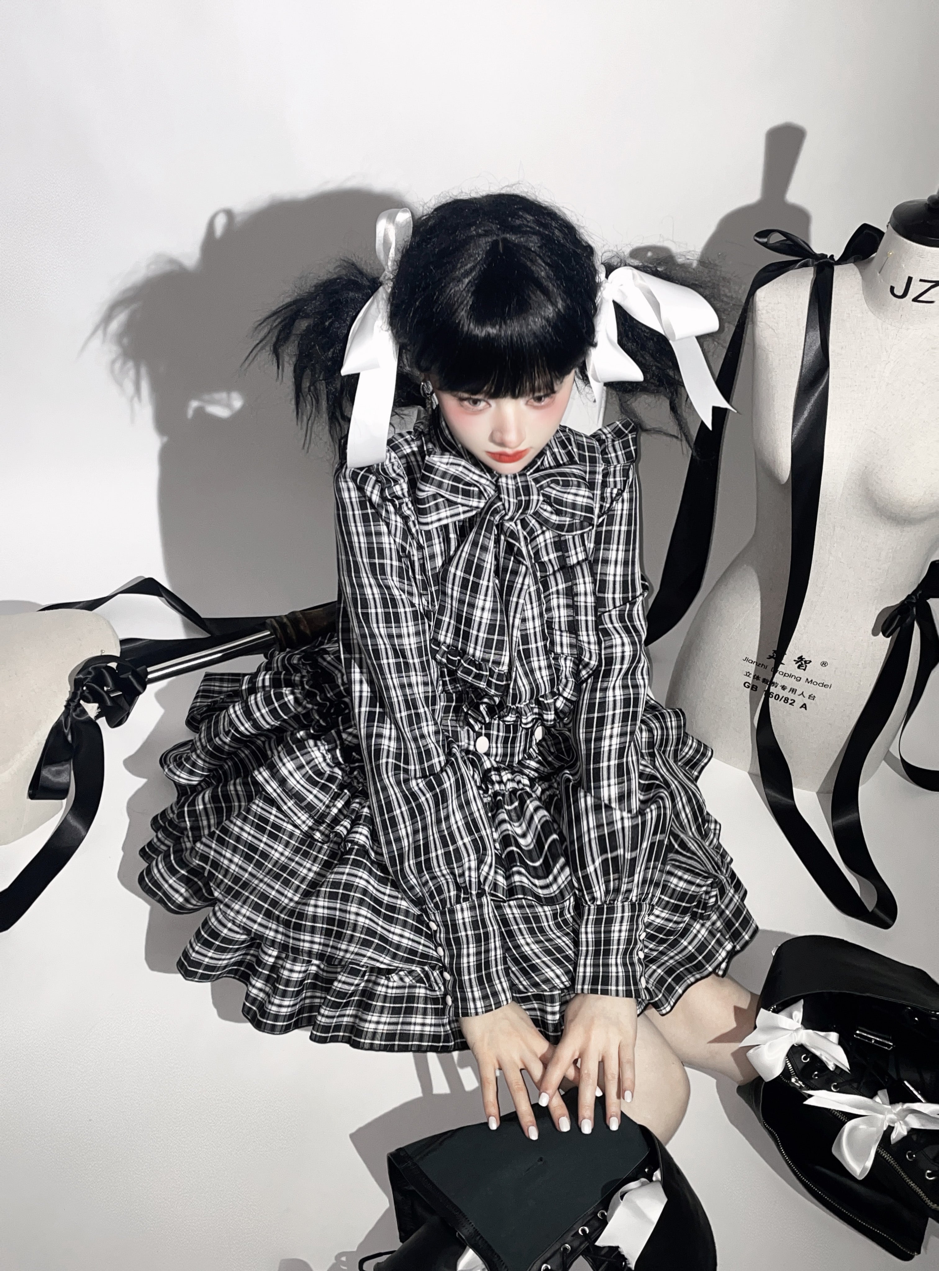 Doll's House サスペンダーミニスカート チェック柄全5色 – ロリータ