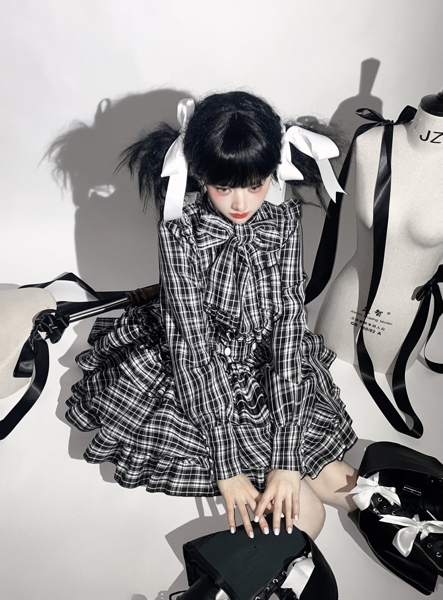 Doll's House サスペンダーミニスカート チェック柄全5色