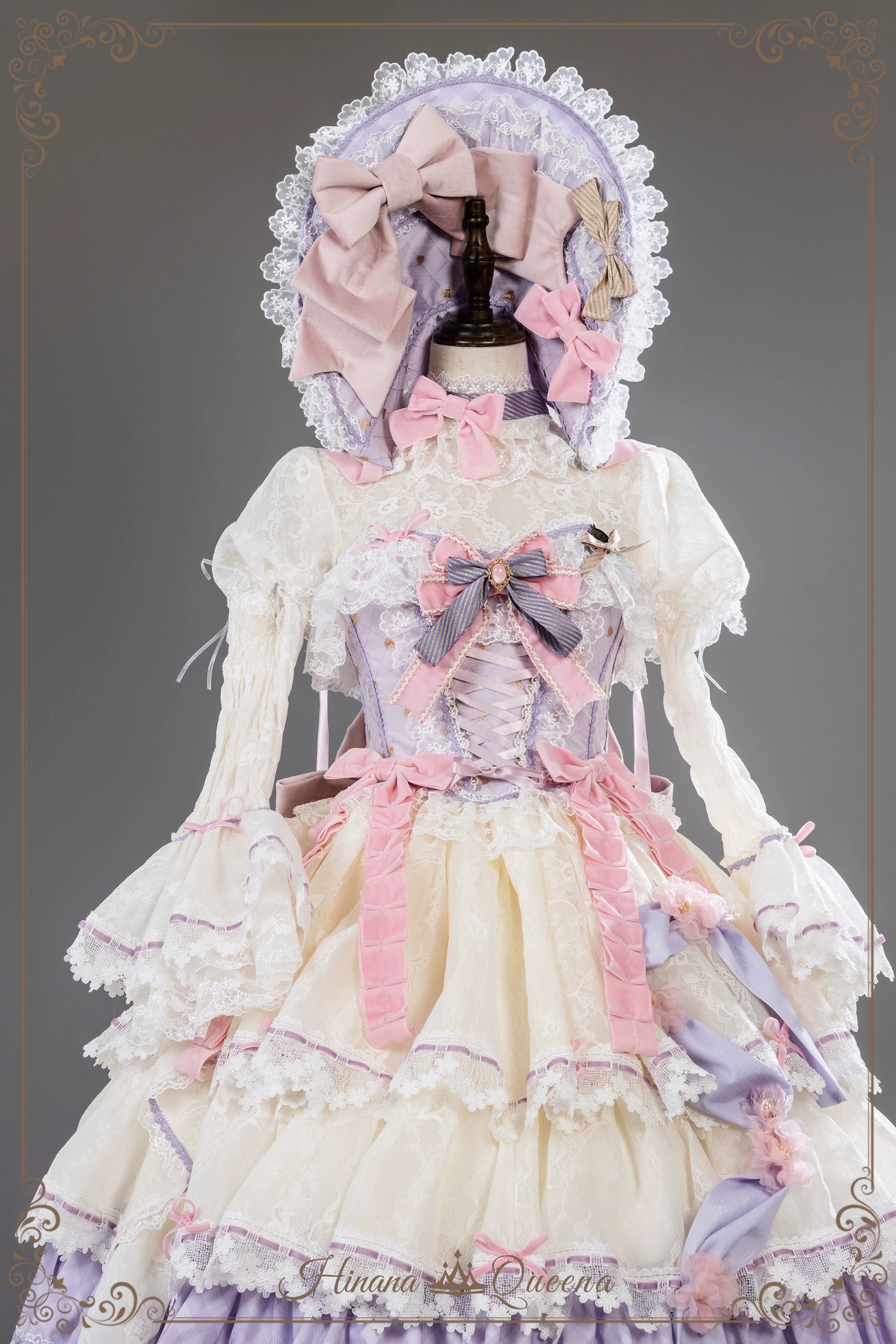 【再販・受注予約8/8まで】Dream Alice ラグジュアリーセットアップ／パープル／ショート丈