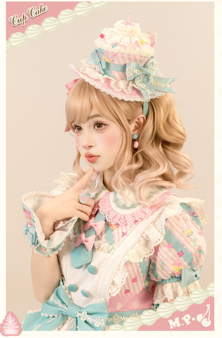 【受注予約1/26まで】Sweet Cup Cake プリントワンピース