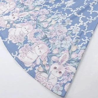 椿の花咲く庭 和風アリスのエプロン付きメイド服