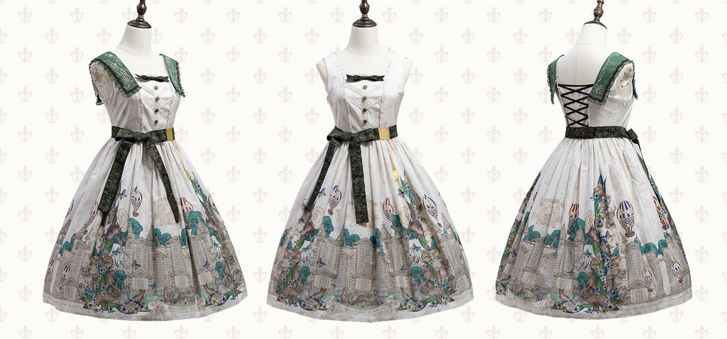 【受注予約6/17まで】The Marvelous Manor 刺繍襟ジャンパースカート