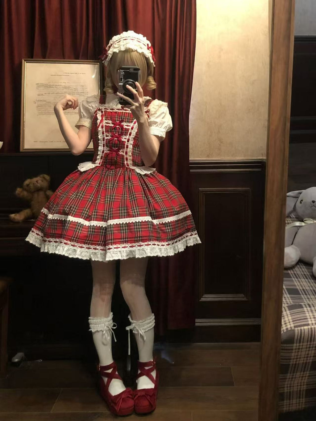 【受注予約5/21まで】Laura's Doll ローウエストジャンパースカート・全4色