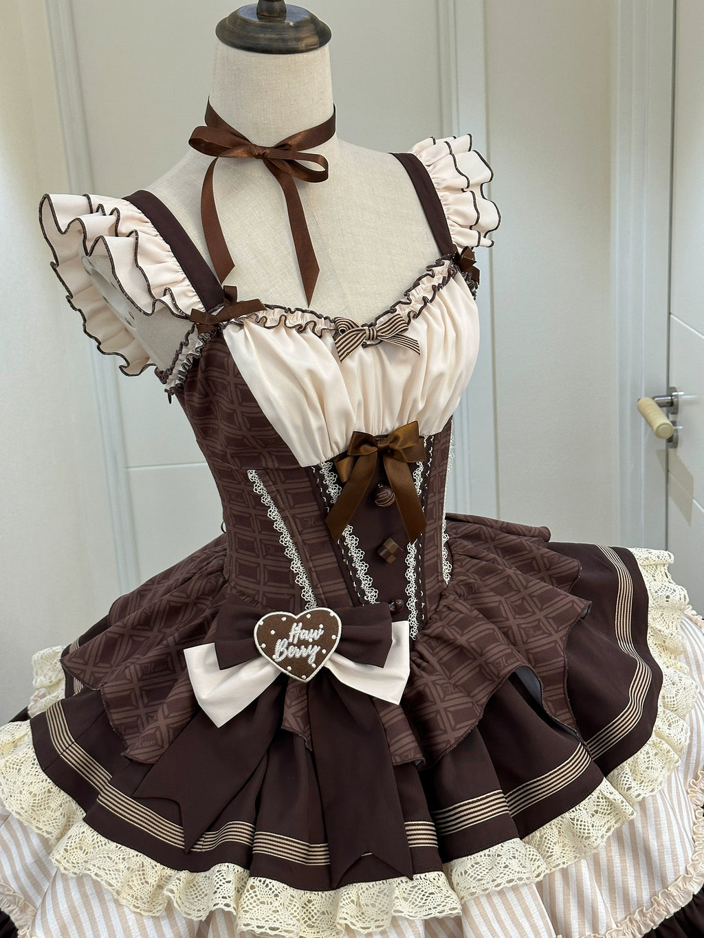 【再販・受注予約3/9まで】Mellow Mint Chocolate ジャンパースカートとリボンカチューシャ