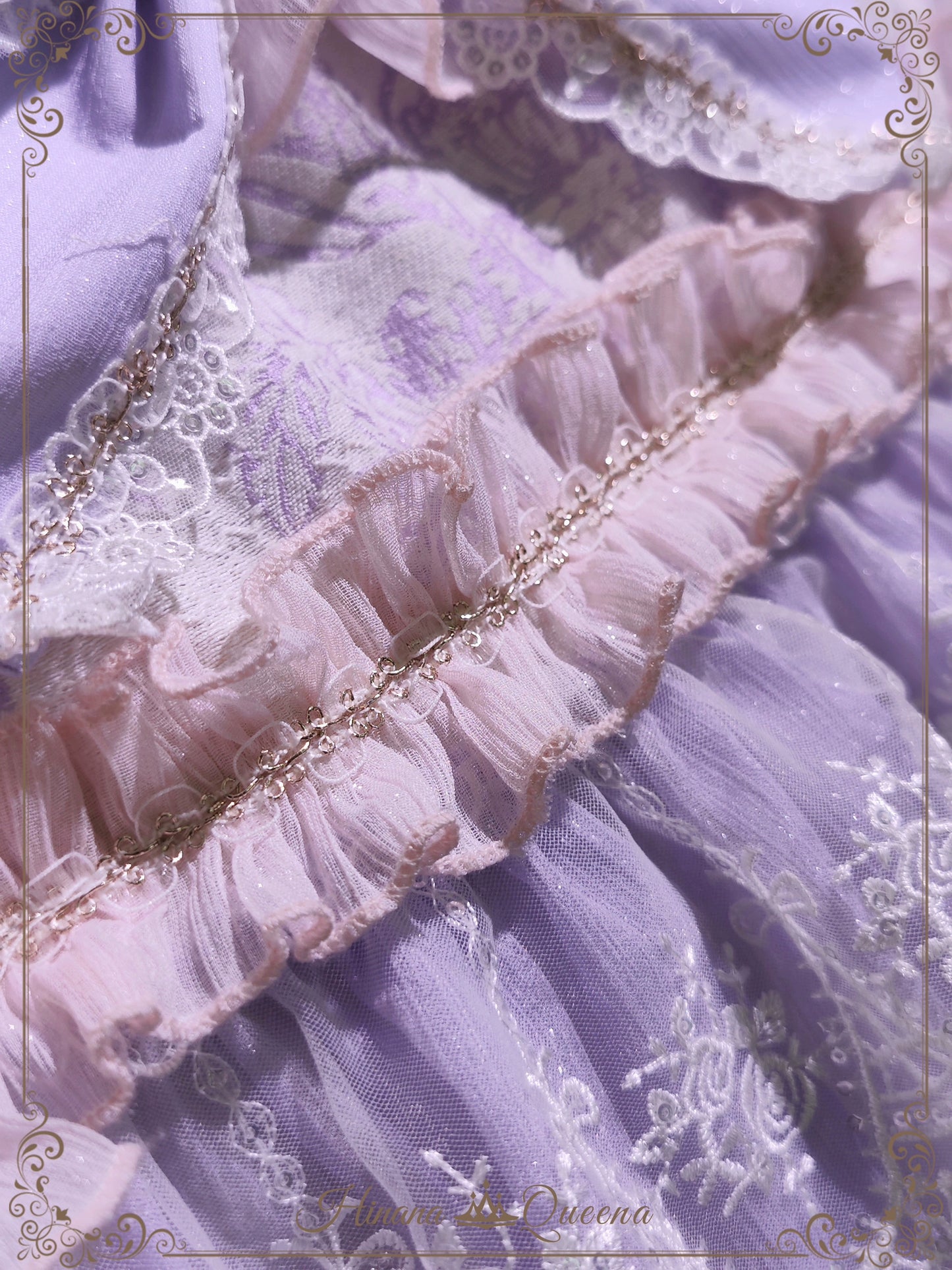 [Pre-orders available until 11/13] Rapunzel-style ribbon and lace luxury dress, short length