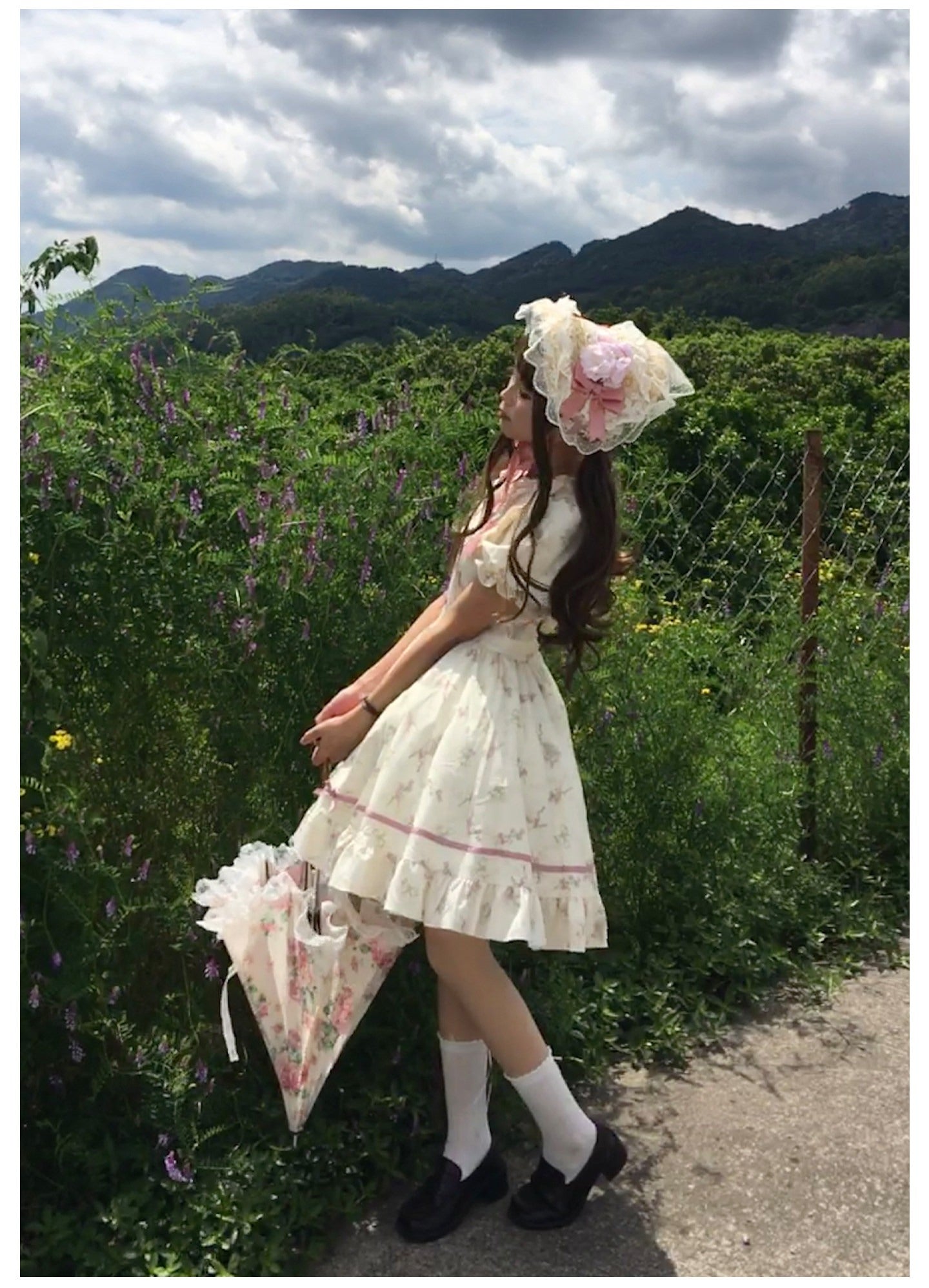 風鈴花の夢 半袖ワンピース