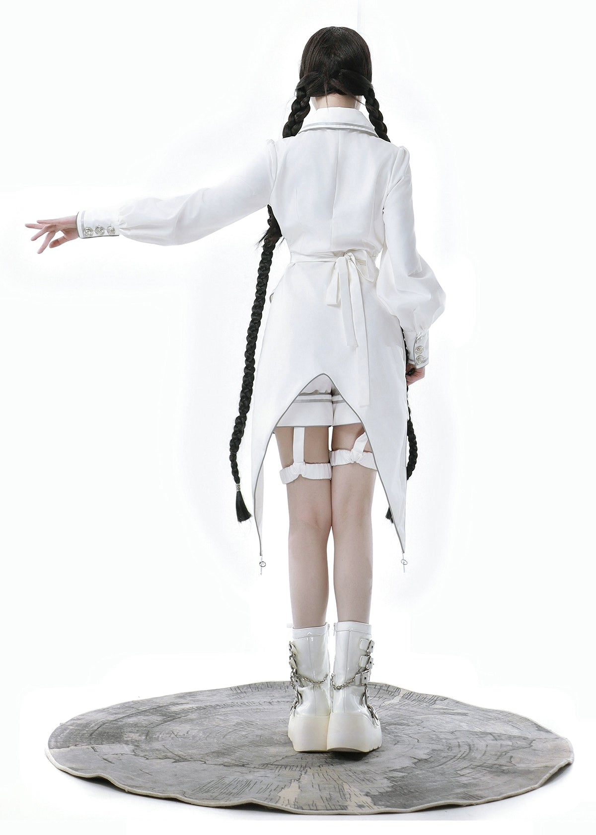 Diamond Embroidery Prince Lolita White Setup and Cape