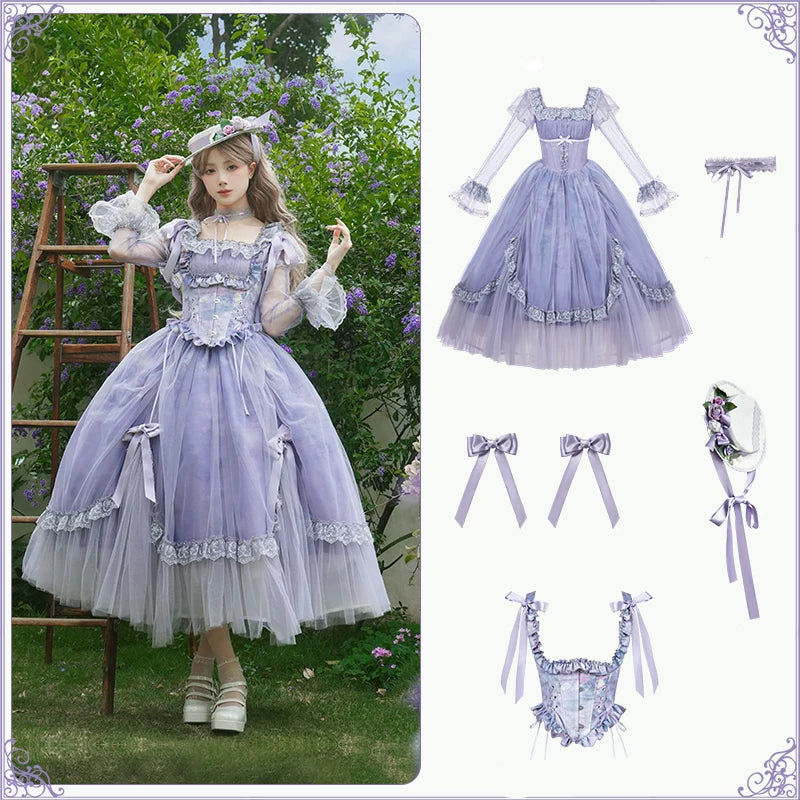 【予約販売】Wisteria in the Mist シアーワンピース