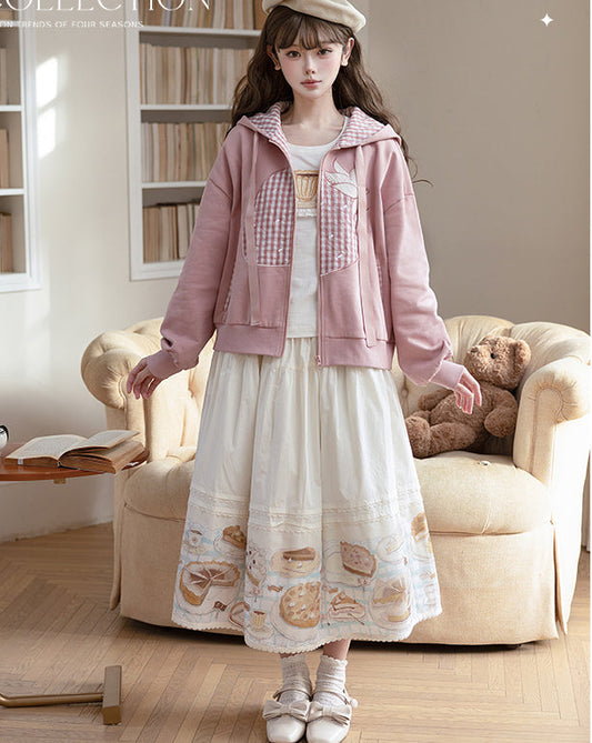 【受注予約12/18まで】Strawberry and Bear Theater ジップアップフーディー