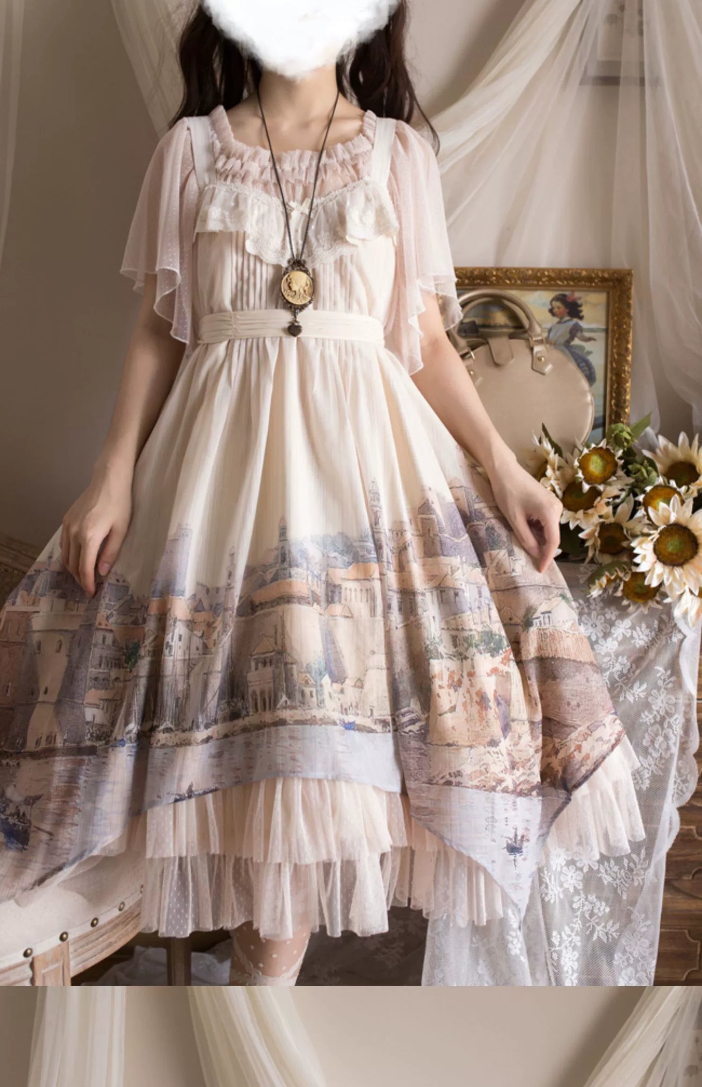 [Sales period ended] Sparkle of the Adriatic Coast Chiffon Jumper Skirt