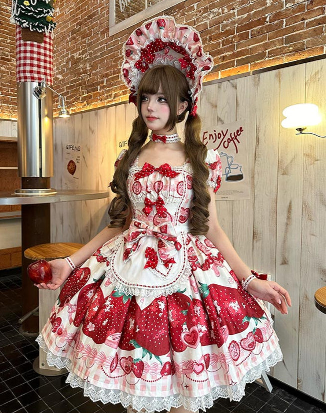 Dream to Strawberry  プリントワンピース