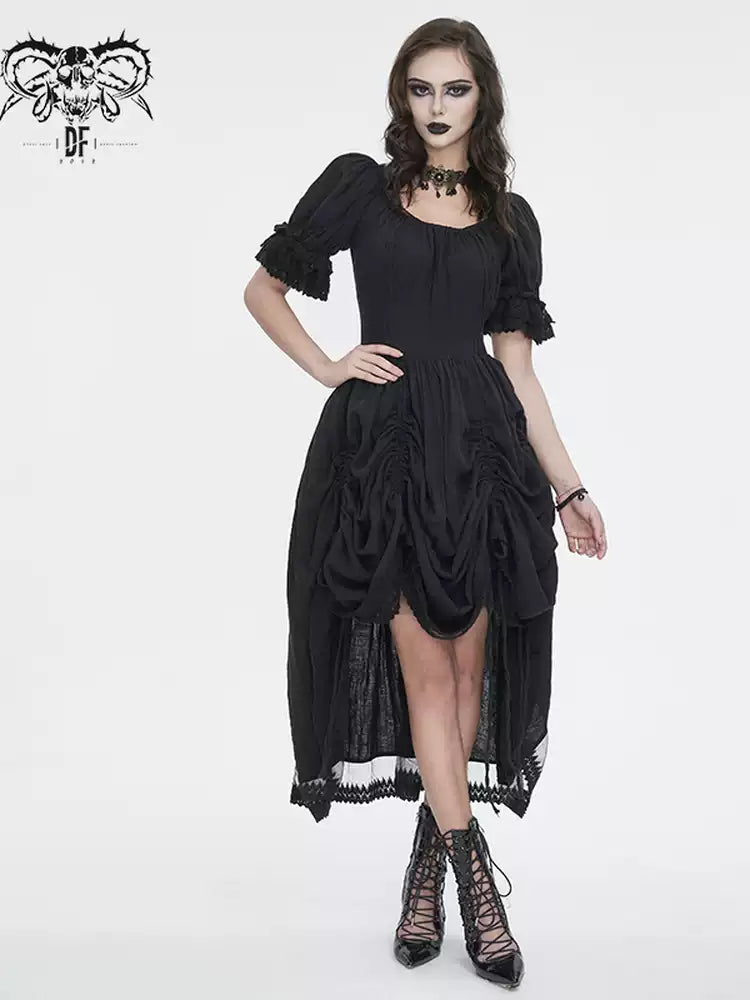 Devil Fashion】ゴシックヴィクトリアン ティアードスカートワンピース