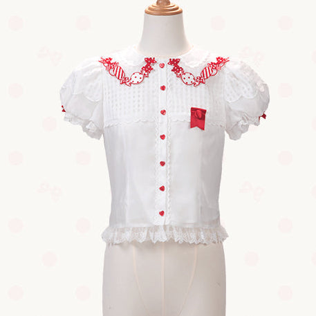 【受注予約12/8まで】Candy Doll 半袖ブラウス