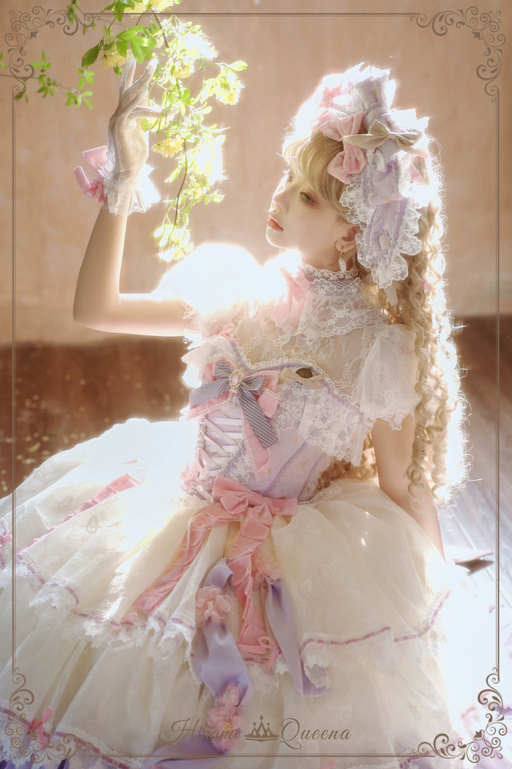 【再販・受注予約8/8まで】Dream Alice ラグジュアリーセットアップ／パープル／ショート丈