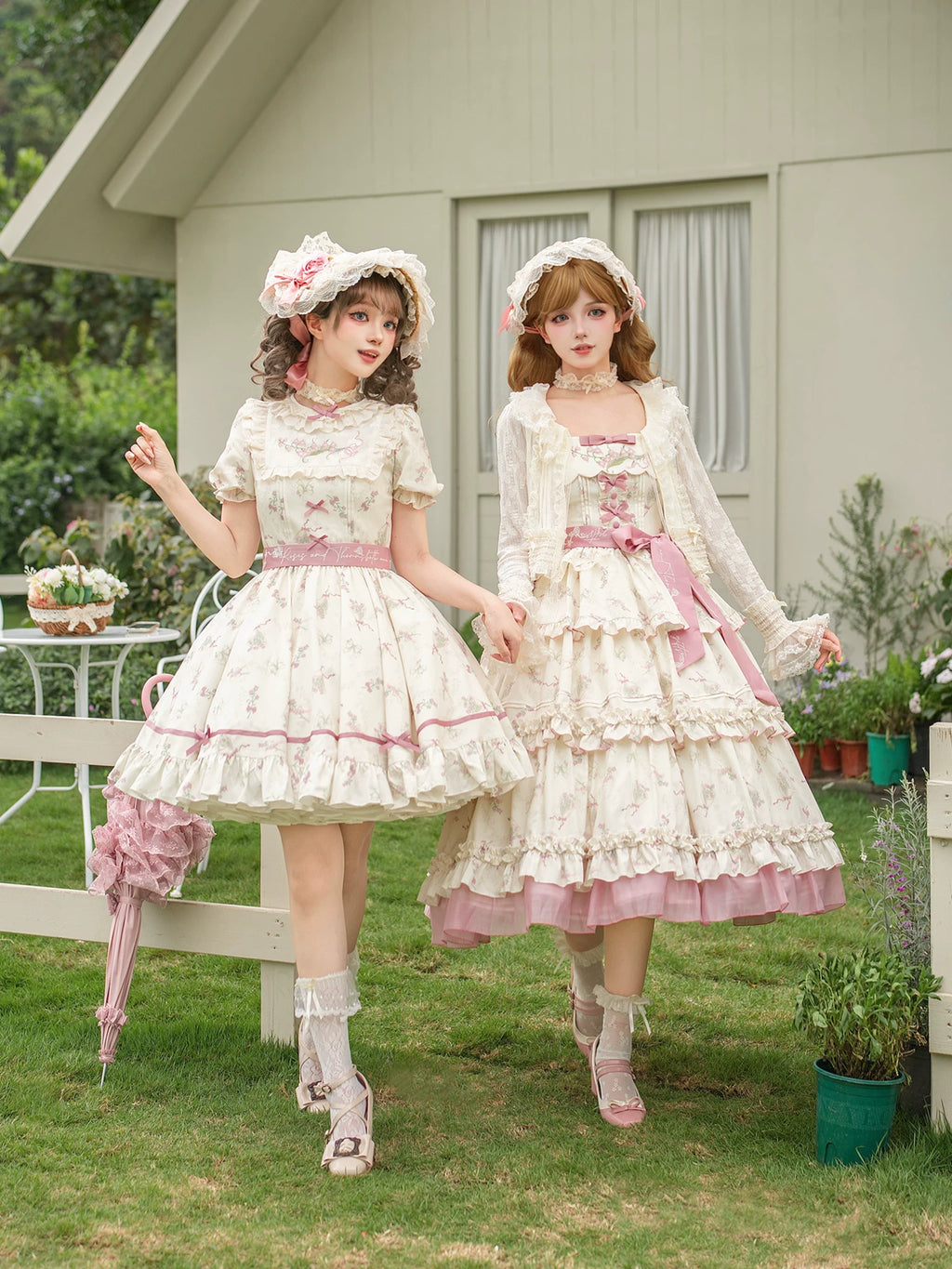 風鈴花の夢 ティアードジャンパースカート