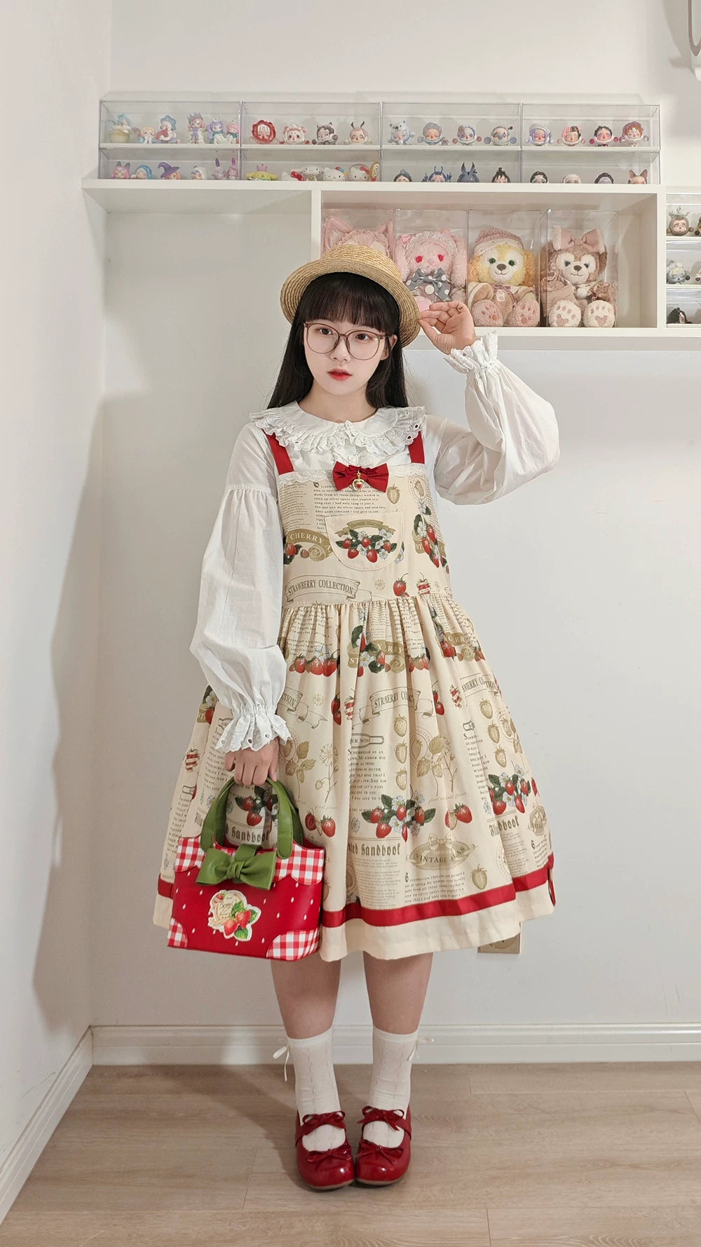 【予約販売】Strawberry Journal サロペットジャンパースカート