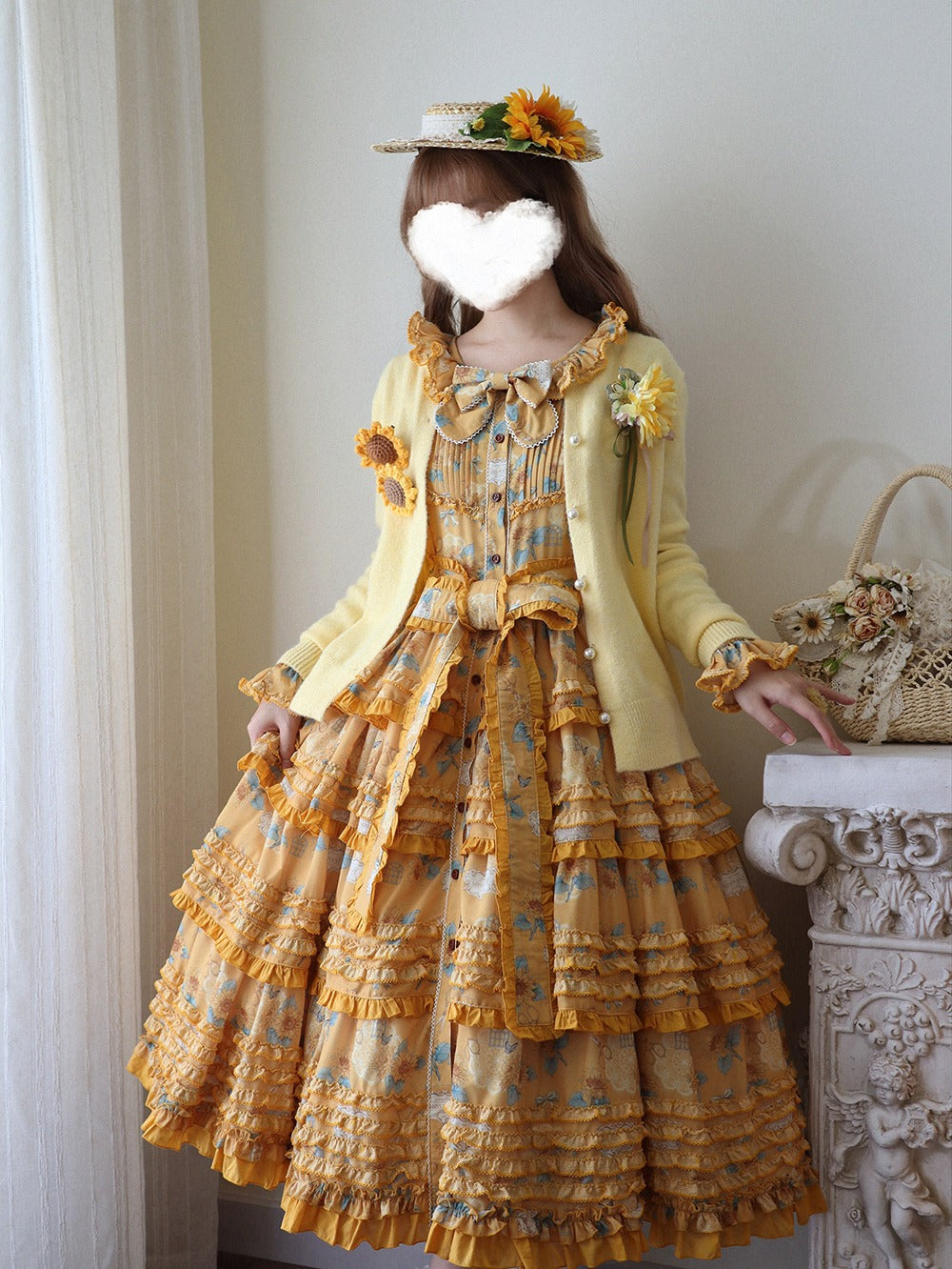 【予約販売】Gardening Sunflower カーディガン