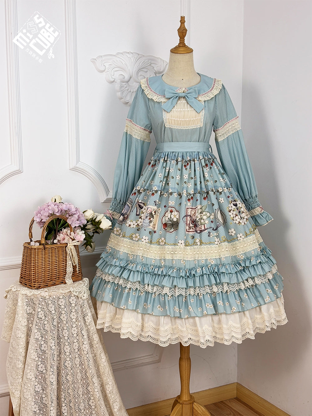 予約販売】Sweetie Sheep フリルワンピース・プリントタイプ