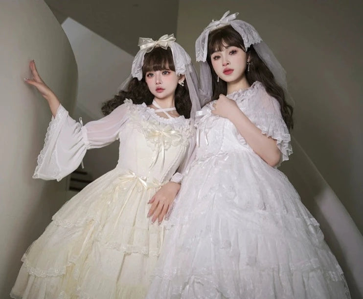 June Bride フラワーレースジャンパースカート 全4色