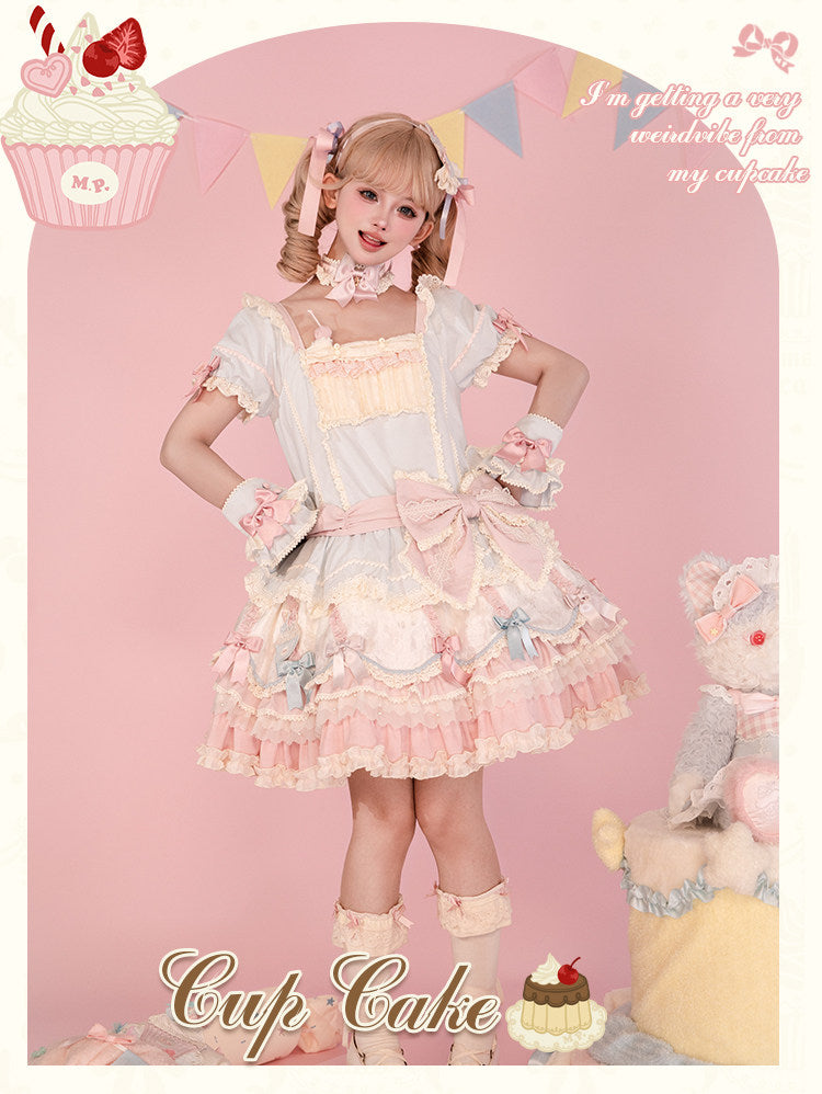 【受注予約1/26まで】Sweet Cup Cake ローウエストワンピース