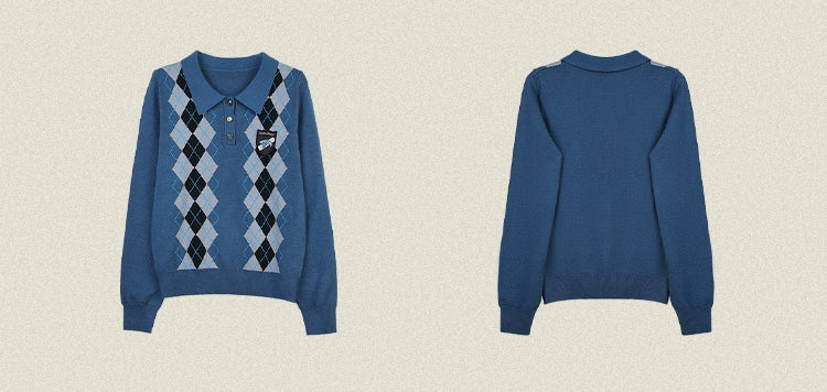 [Pre-order] Hogwarts School of Witchcraft and Wizardry Argyle collared knit