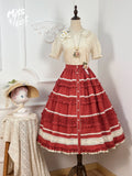 [Pre-orders available until 2/19] Cat Rose Tea Party Front-opening Ruffle Skirt, Plain Type