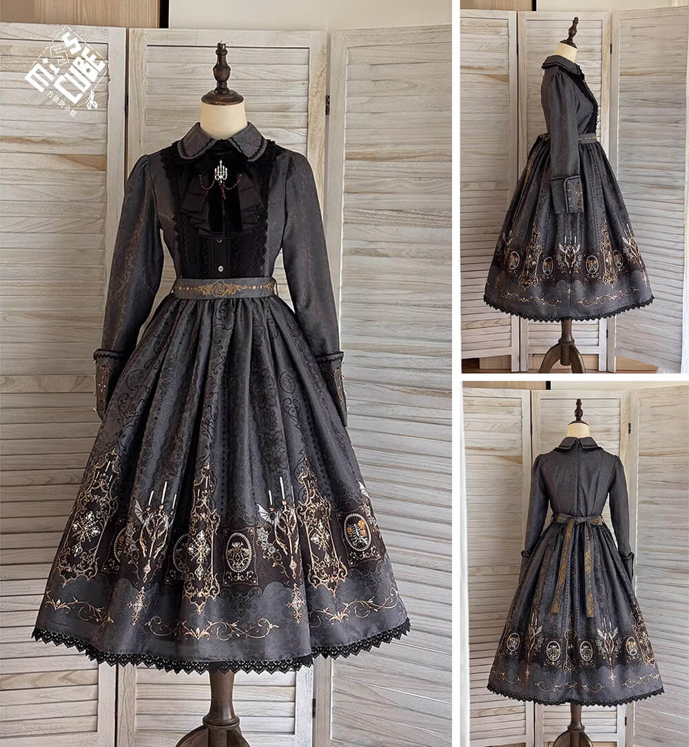 【受注予約1/18まで】Blood Night Lantern Master プリントワンピース・ストレート袖タイプ