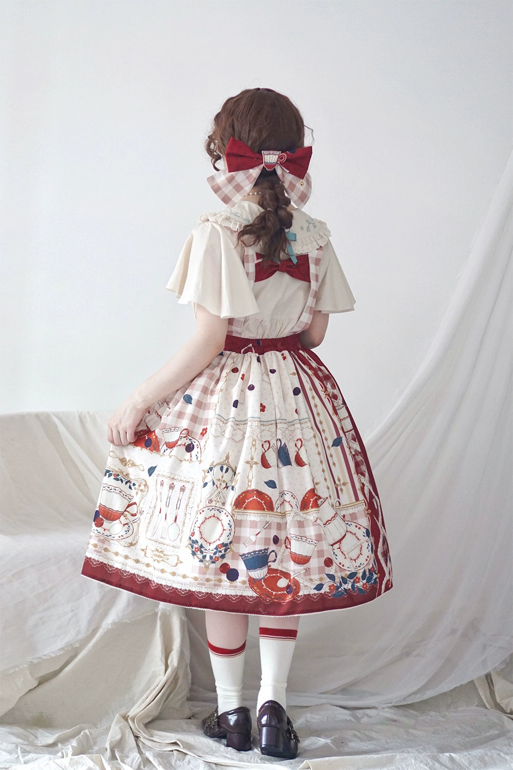【予約販売】Picnic Tea Party 2wayサロペットスカート