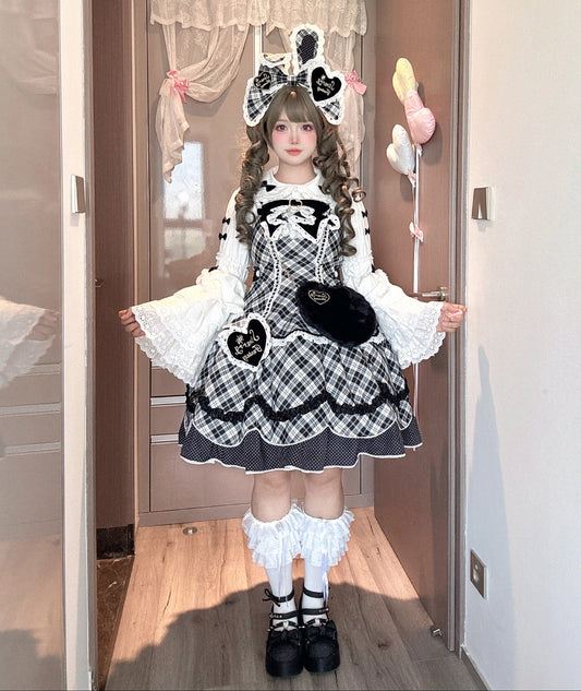 【受注予約11/13まで】Velvet Sweetie Heart ジャンパースカート・ブラック