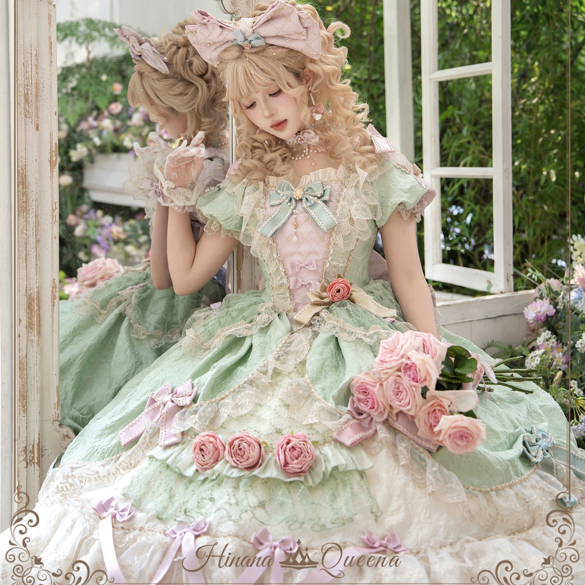 Mirror Snow White プリンセススイートドレス・パステルグリーン
