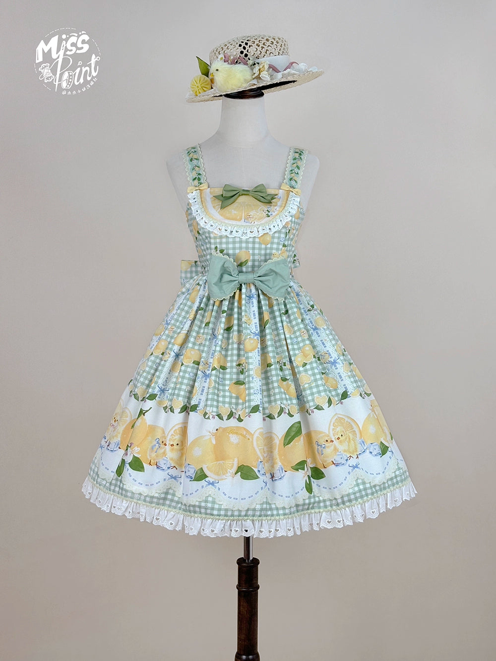 【予約販売】Lemon Sweetie プリントジャンパースカート・ミドル丈