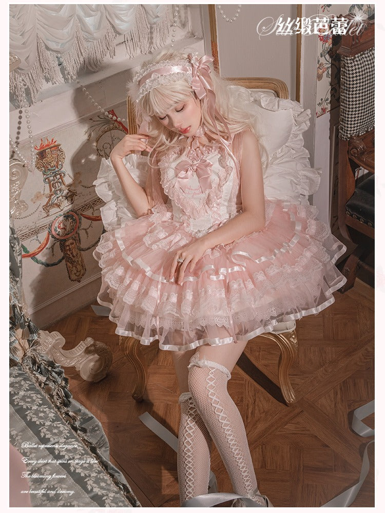 【受注予約1/23まで】Silk Ballet ジャンパースカート・ショート丈