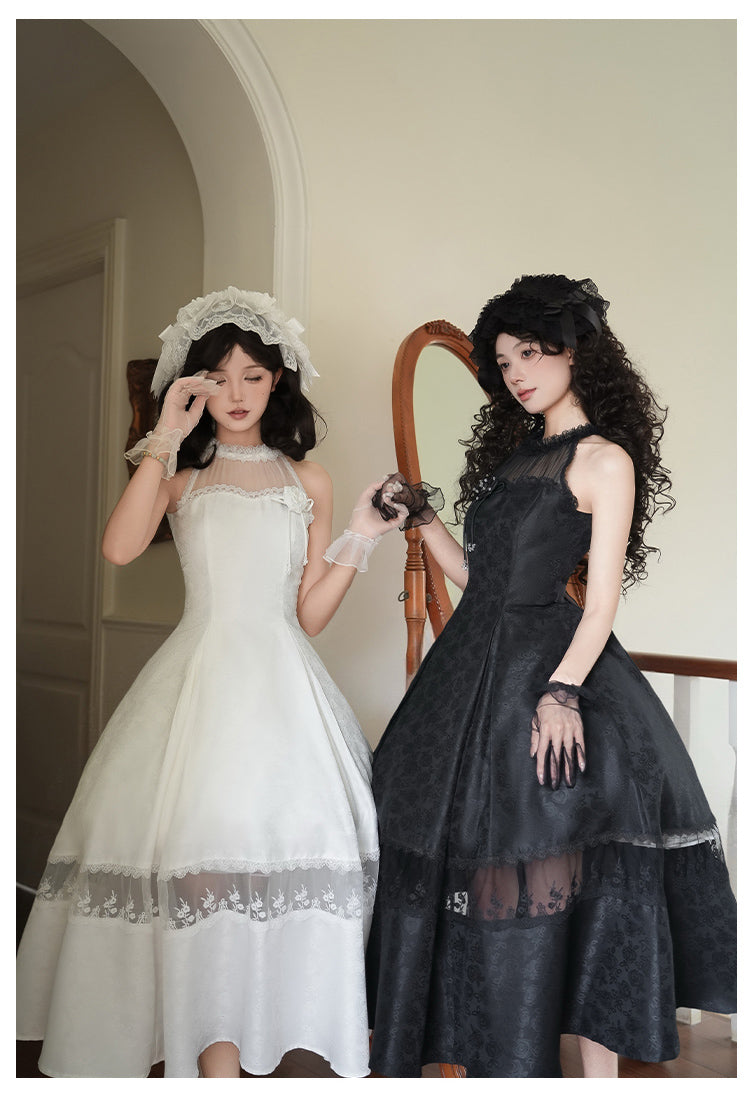 ローズジャガードホルターネックワンピース 単品・セット