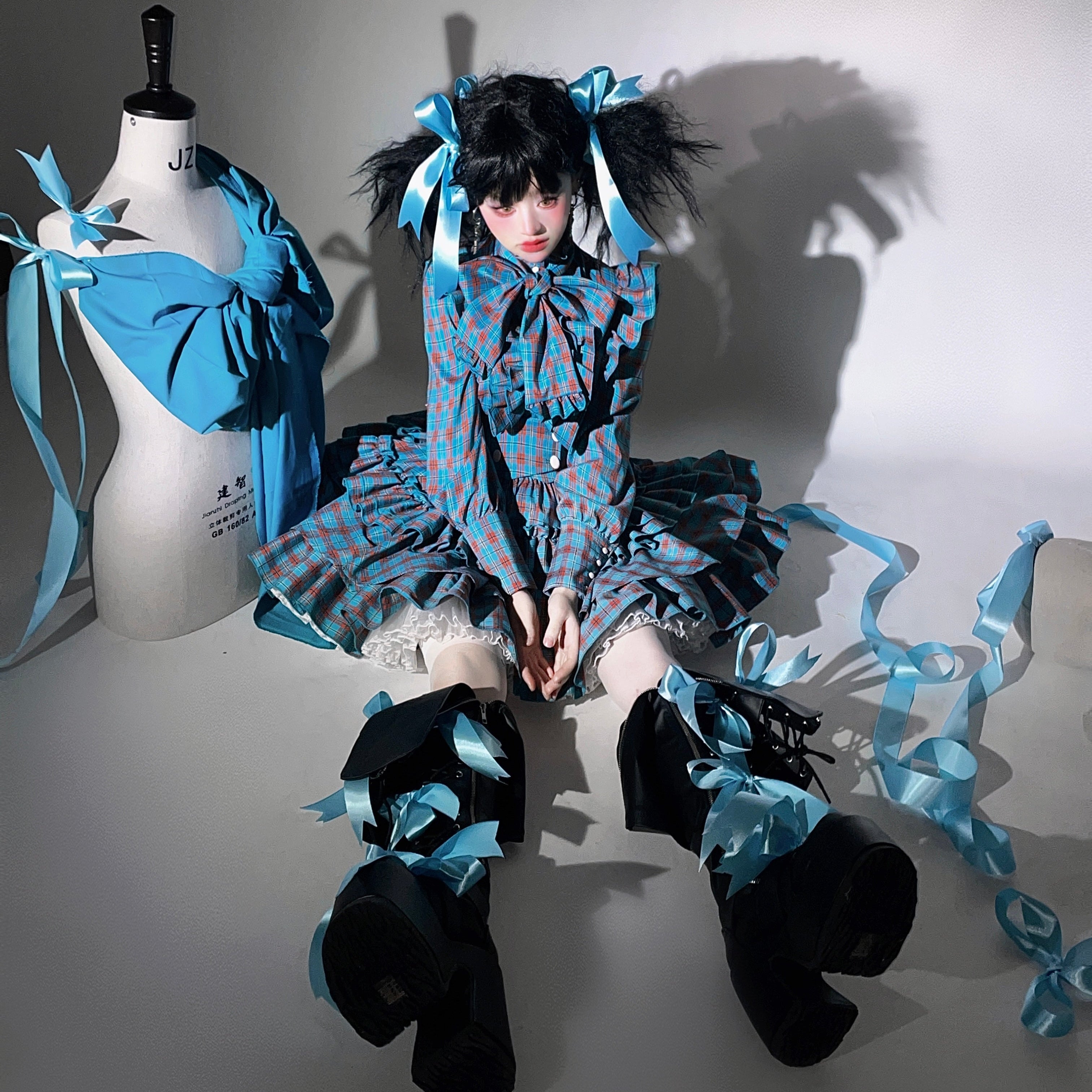 Doll's House サスペンダーミニスカート チェック柄全4色