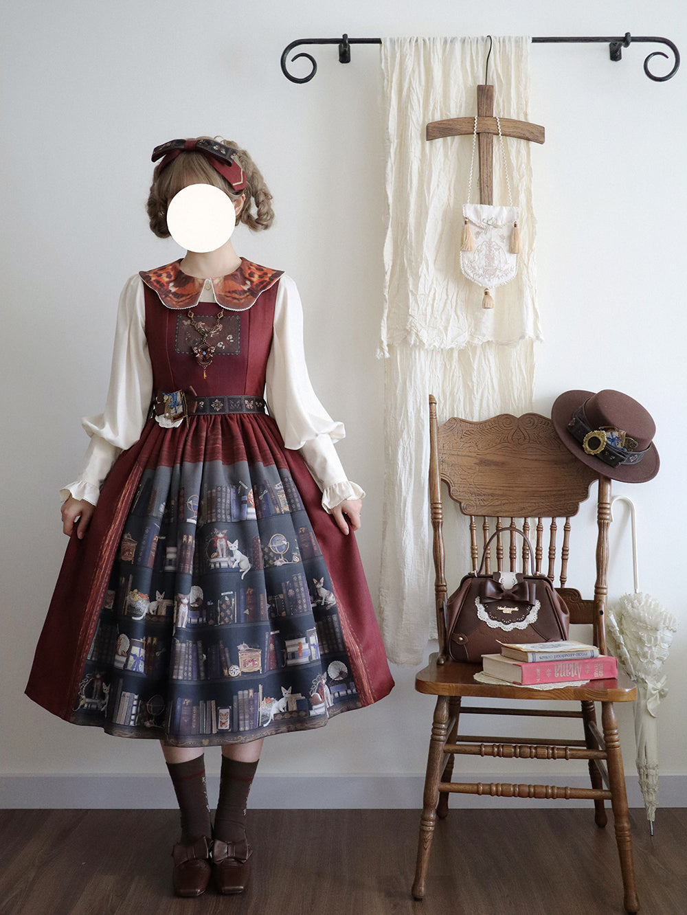 【予約販売】German Bookcase ジャンパースカート