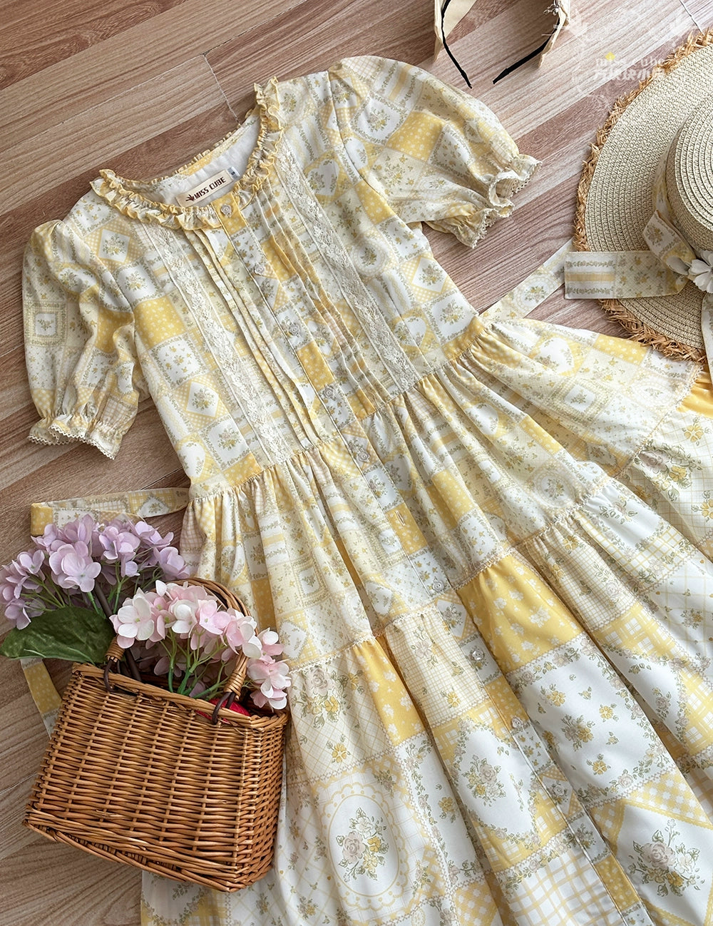 【予約販売】Pathwork Garden カントリー風半袖ワンピース